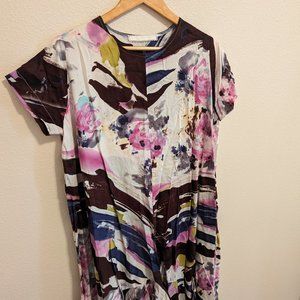 EUG Fashion Multi-color Abstract Maxi Dress - M/L